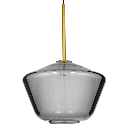 GLOBOSTAR® AMARIS 00873 Μοντέρνο Κρεμαστό Φωτιστικό Οροφής με Ντουί 1 x E27 AC 220-240V IP20 - Χρυσό Πλατίνα & Μαύρο Φιμέ - Μ30 x Π30 x Y22cm