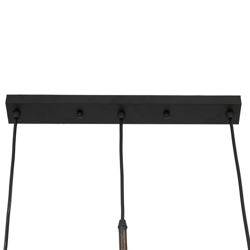 GLOBOSTAR® CEBU 00889 Vintage Κρεμαστό Φωτιστικό Οροφής με Ντουί 3 x E27 AC 220-240V IP20 - Καφέ & Μαύρο - Μ55.5 x Π18.5 x Y210cm