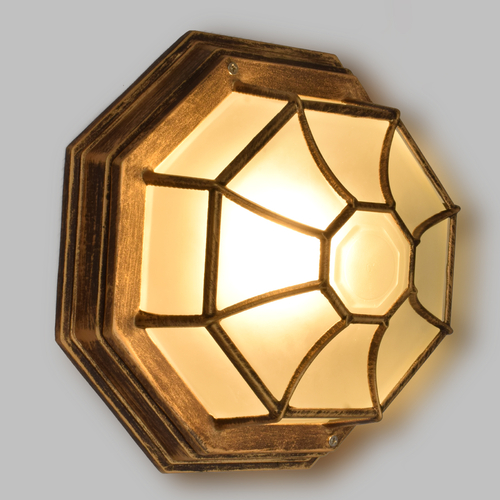 GLOBOSTAR® RUBY 00913 Vintage Φωτιστικό Οροφής με Ντουί 1 x E27 AC 220-240V IP20 - Χάλκινο Εφέ Σκουριάς - Μ21 x Π21 x Υ10cm