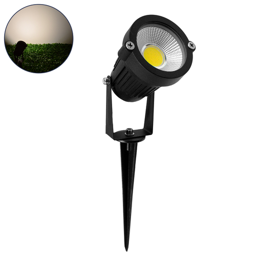 GLOBOSTAR® TREECOBO 75582 Φωτιστικό Σποτ για Φυτά - Δέντρα με Βάση Κήπου / Καρφωτό LED 10W 1150lm 35° DC 12-24V Αδιάβροχο IP67 Φυσικό Λευκό 4500K Dimmable - Bridgelux COB Chip - Μαύρο - Μ6 x Π6 x Υ12.5cm - 2 Χρόνια Εγγύηση