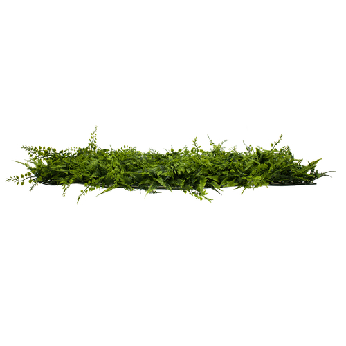 GLOBOSTAR® FERN 78402 Τεχνητό Πάνελ Φυλλωσιάς / Κάθετος Κήπος Νάνος Φτέρη, Νάνος Κισσός & Νάνος Δάφνη - Πράσινο - Μ60 x Π9 x Υ40cm