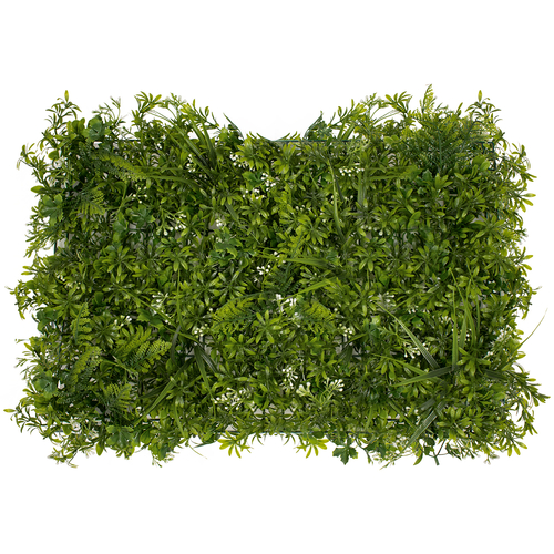 GLOBOSTAR® FERN 78401 Τεχνητό Πάνελ Φυλλωσιάς / Κάθετος Κήπος Γάλιο, Φτέρη, Γκι & Γρασίδι - Πράσινο - Μ60 x Π9 x Υ40cm