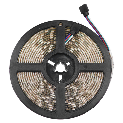 GLOBOSTAR® LUMAR 70129 Ταινία LED 14.4W/m 864lm/m 120° DC 12V Αδιάβροχη IP65 60 x SMD5050 Chip/m Πολύχρωμο RGB Dimmable - Μ500 x Π1 x Υ0.2cm - Ρολό 5 Μέτρων - 5 Χρόνια Εγγύηση