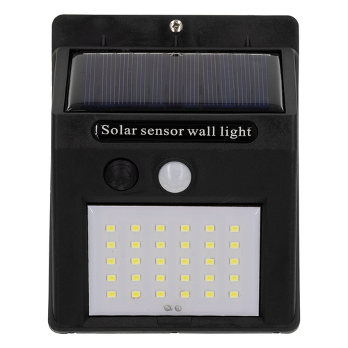 GLOBOSTAR® VELION 71500 Προβολέας με Ανιχνευτή PIR / Αισθητήρα Κίνησης LED 10W 500lm 120° DC 5V με Φωτοβολταϊκό Panel 5V 0.3W & Επαναφορτιζόμενη Μπαταρία Li-ion 3.2V 1200mAh Αδιάβροχο IP65 Ψυχρό Λευκό 6000K - Sanan SMD Chip - Μαύρο - Μ9.6 x Π4.8 x Υ12.4cm - 2 Χρόνια Εγγύηση