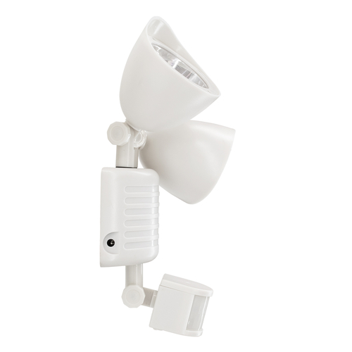GLOBOSTAR® ARCOR 71508 Προβολέας με Ανιχνευτή PIR / Αισθητήρα Κίνησης LED 10W 500lm 180° DC 5V με Φωτοβολταϊκό Panel 5V 0.3W & Επαναφορτιζόμενη Μπαταρία Li-ion 3.2V 1200mAh Αδιάβροχο IP54 Ψυχρό Λευκό 6000K - Sanan SMD Chip - Λευκό - Μ19 x Π11 x Υ29cm - 2 Χρόνια Εγγύηση