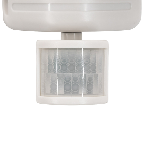 GLOBOSTAR® ARCOR 71508 Προβολέας με Ανιχνευτή PIR / Αισθητήρα Κίνησης LED 10W 500lm 180° DC 5V με Φωτοβολταϊκό Panel 5V 0.3W & Επαναφορτιζόμενη Μπαταρία Li-ion 3.2V 1200mAh Αδιάβροχο IP54 Ψυχρό Λευκό 6000K - Sanan SMD Chip - Λευκό - Μ19 x Π11 x Υ29cm - 2 Χρόνια Εγγύηση