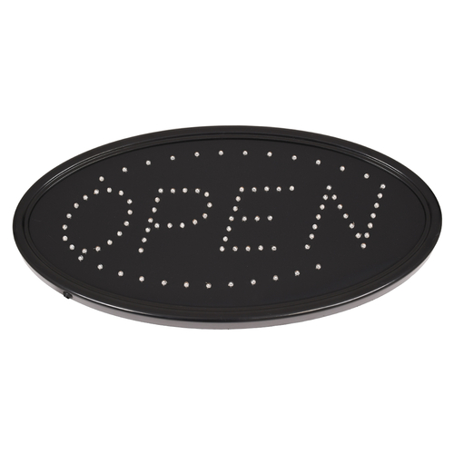 GLOBOSTAR® SIGN 75683 Διακοσμητικό Φωτιστικό Τοίχου Ένδειξης / Σήμανσης OPEN LED 5W 150lm 120° AC 220-240V IP20 Κόκκινο & Μπλε - Μαύρο - Μ47.5 x Π24.5 x Υ2.5cm - 2 Χρόνια Εγγύηση