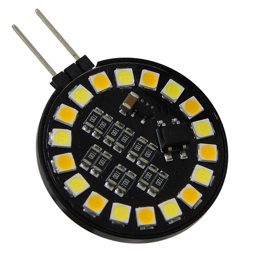 GLOBOSTAR® G4SIDE 76110 Λάμπα G4 LED 5W 600lm 120° DC 12V IP20 Ρυθμιζόμενο Λευκό CCT με On/Off 2700K/4500K/6000K - Sanan SMD Chip - Side Pin - Μ3.2 x Π3.2 x Υ0.7cm - 2 Χρόνια Εγγύηση