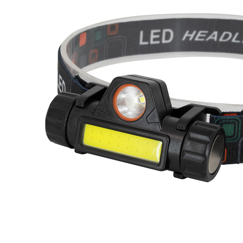 GLOBOSTAR® HEADLAMP 79064 Φακός Κεφαλής LED 25W 2500lm 15~120° DC 5V με USB-C με Επαναφορτιζόμενη Μπαταρία Li-ion 3.7V 1x18650 3400mAh Αδιάβροχο IP54 Ψυχρό Λευκό 6000K - CREE XML2-T6 & COB Chip - Μ8.2 x Π2.5 x Υ4cm - 1 Χρόνο Εγγύηση