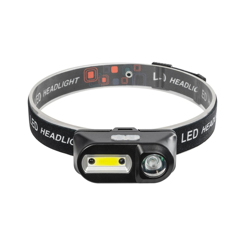 GLOBOSTAR® HEADLAMP 79066 Φακός Κεφαλής με Αισθητήρα Hand Swipe LED 25W 2500lm 60° DC 5V με USB-C με Επαναφορτιζόμενη Μπαταρία Li-ion 3.7V 1x18650 4800mAh Αδιάβροχο IP54 Ψυχρό Λευκό 6000K - CREE COB Chip - Μ8.5 x Π4 x Υ4cm - 2 Χρόνια Εγγύηση