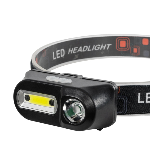 GLOBOSTAR® HEADLAMP 79066 Φακός Κεφαλής με Αισθητήρα Hand Swipe LED 25W 2500lm 60° DC 5V με USB-C με Επαναφορτιζόμενη Μπαταρία Li-ion 3.7V 1x18650 4800mAh Αδιάβροχο IP54 Ψυχρό Λευκό 6000K - CREE COB Chip - Μ8.5 x Π4 x Υ4cm - 2 Χρόνια Εγγύηση