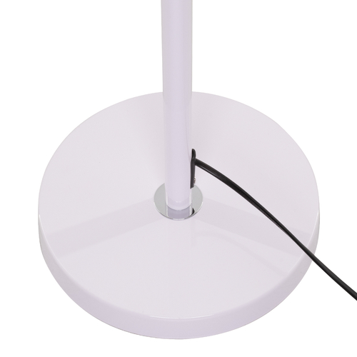 GloboStar® ASHLEY 00823 Μοντέρνο Επιδαπέδιο Φωτιστικό Μονόφωτο 1 x E27 IP20 Λευκό Μέταλλο με Λευκό Ύφασμα - Μ35 x Π35 x Υ145cm