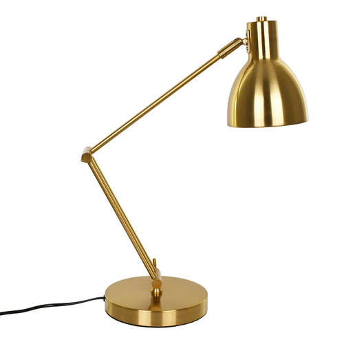 GloboStar® ZETO 00836 Μοντέρνο Επιτραπέζιο Φωτιστικό Πορτατίφ Μονόφωτο 1 x E27 IP20 Χρυσό Μέταλλο - Μ- x Π- x Υ72cm