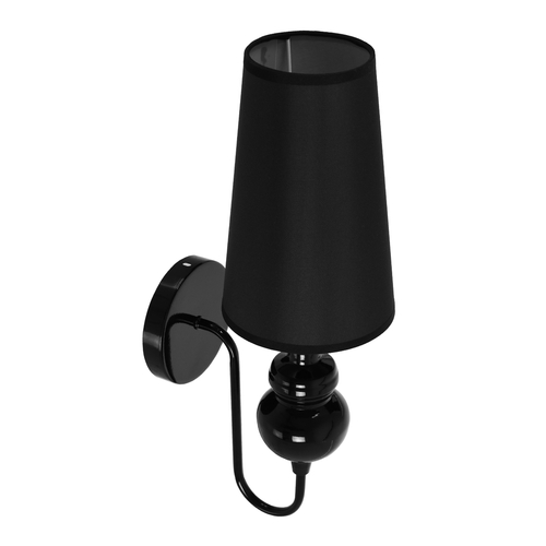 GLOBOSTAR® LAURA 01500 Μοντέρνο Φωτιστικό Τοίχου - Απλίκα με Ντουί 1 x E27 AC 220-240V IP20 - Μαύρο - Μ21 x Π15 x Y48cm