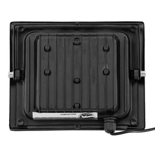 GLOBOSTAR® HERMES 71554 Προβολέας με IR Ασύρματο Χειριστήριο LED 25W 1250lm 120° DC 5V με Φωτοβολταϊκό Panel 5V 4W & Επαναφορτιζόμενη Μπαταρία Li-ion 3.2V 3000mAh Αδιάβροχο IP66 Ψυχρό Λευκό 6000K Dimmable - Sanan SMD Chip - Μαύρο - Μ19.5 x Π5 x Υ4.8cm - 2 Χρόνια Εγγύηση