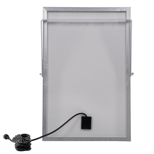 GLOBOSTAR® HERMES 71557 Προβολέας με IR Ασύρματο Χειριστήριο LED 100W 5000lm 120° DC 5V με Φωτοβολταϊκό Panel 5V 20W & Επαναφορτιζόμενη Μπαταρία Li-ion 3.2V 15000mAh Αδιάβροχο IP66 Ψυχρό Λευκό 6000K Dimmable - Sanan SMD Chip - Μαύρο - Μ31.5 x Π26.2 x Υ7.5cm - 2 Χρόνια Εγγύηση