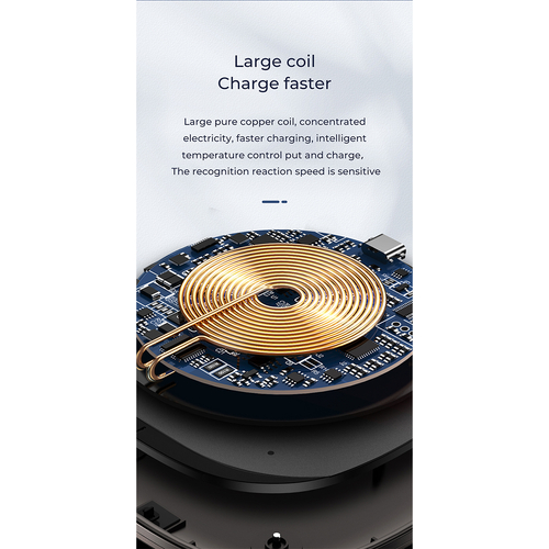 GloboStar® 87181 JOYROOM Originals JR-A23 Τετράγωνη Μαγνητική Βάση Κινητού Ασύρματη Φόρτιση MagSafe Max 15W Wireless Charging Pad (Qi) Σταθερή με Αυτοκόλλητη Ταινία Λευκό