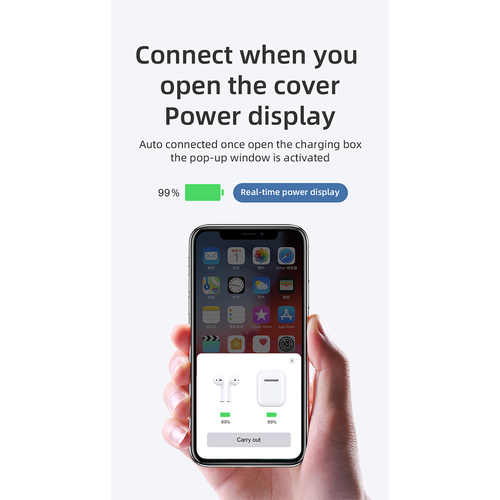 GloboStar® 87051 JOYROOM Originals JR-T03S TWS Earphones με Θήκη Φόρτισης True Wireless Bluetooth V5.0 Binaural Συμβατό με iOS & Android Μαύρο