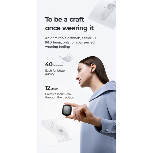 GloboStar® 87055 JOYROOM Originals JR-T13 Bilateral TWS Earphones με Θήκη Φόρτισης True Wireless Bluetooth V5.0 Binaural Συμβατό με iOS & Android Μαύρο