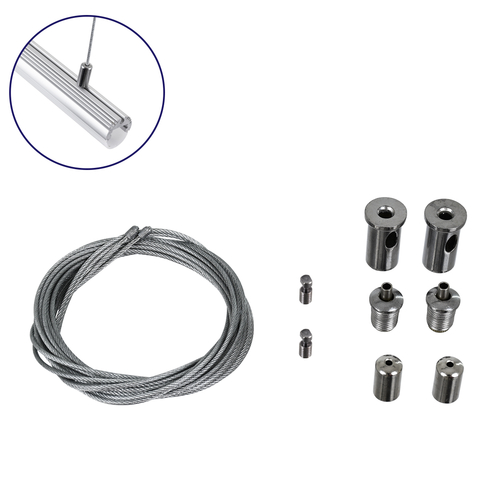 GLOBOSTAR® SUSPENSION 70898 Σύστημα Κρέμασης με 2 Ρυθμιζόμενες Ντίζες & Εξαρτήματα Ειδικό για Προφίλ Αλουμινίου - Μ1 x Π1 x Υ100cm