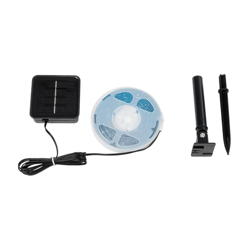 GloboStar® 70420 Αυτόνομο Ηλιακό Φωτοβολταϊκό Σετ με 3 Μέτρα Ταινία LED Θερμό Λευκό 3000k