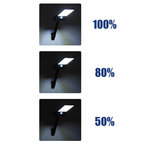 GLOBOSTAR® RASOL 71466 Προβολέας με Ανιχνευτή PIR / Αισθητήρα Κίνησης & IR Ασύρματο Χειριστήριο LED 4W 200lm 120° DC 5V με Φωτοβολταϊκό Panel 5V 0.3W & Επαναφορτιζόμενη Μπαταρία Li-ion 3.2V 2200mAh Αδιάβροχο IP65 Ψυχρό Λευκό 6000K Dimmable - Sanan SMD Chip - Μαύρο - Μ16.5 x Π9 x Υ3cm - 2 Χρόνια Εγγύηση