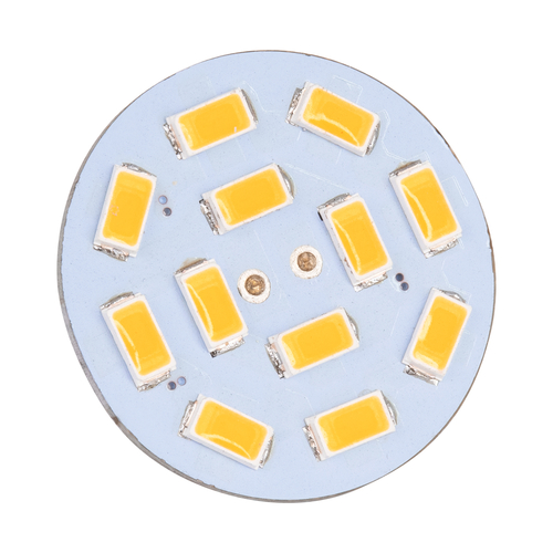 GLOBOSTAR® G4BACK 76103 Λάμπα G4 LED 4.5W 410lm 120° DC 12-24V IP20 Θερμό Λευκό 2700K Dimmable - Sanan SMD Chip - Back Pin - Μ3 x Π3 x Υ0.8cm - 2 Χρόνια Εγγύηση