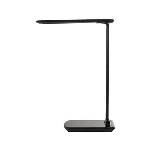 GLOBOSTAR® ONO 76533 Μοντέρνο Επιτραπέζιο Φωτιστικό Γραφείου με Ασύρματη Φόρτιση 10W 2A LED 3.5W 350lm 120° DC 5V με USB-C IP20 Ρυθμιζόμενο Λευκό CCT με Αφή 2700K/4500K/6000K Dimmable - Sanan SMD Chip - Μαύρο - Μ18 x Π12 x Υ36cm - 2 Χρόνια Εγγύηση