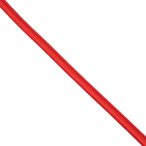 GLOBOSTAR® DECOCABLE 77600 Υφασμάτινο Καλώδιο 2 x 0.75mm² IP20 - Κόκκινο - Μ100 x Π0.6 x Υ0.6cm