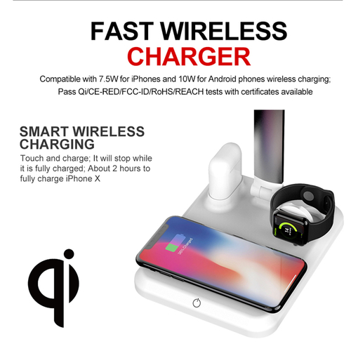 GloboStar® 86101 Επιτραπέζιο Φωτιστικό Πορτατίφ LED 5W 1000lm -° DC 5V IP20 Φυσικό Λευκό 4500K Λευκό Πλαστικό με Γκρι Μέταλλο - Μ33 x Π14 x Υ63cm - 2 Xρόνια Εγγύηση