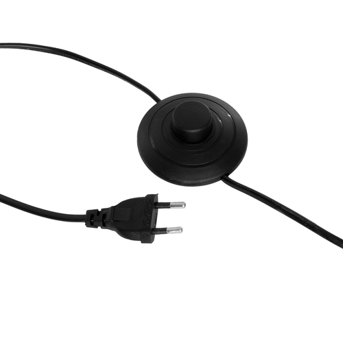 GLOBOSTAR® VERSA 00830 Μοντέρνο Επιδαπέδιο Φωτιστικό με Ντουί 1 x E27 AC 220-240V IP20 - Μαύρο & Χρώμιο - Μ14.5 x Π14.5 x Υ155cm