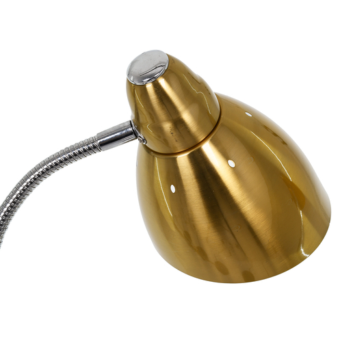 GloboStar® VERSA 00832 Μοντέρνο Επιδαπέδιο Φωτιστικό Μονόφωτο 1 x E27 IP20 Χρυσό & Ασημί Μέταλλο με Μαύρο Μάρμαρο - Μ15 x Π15 x Υ155cm