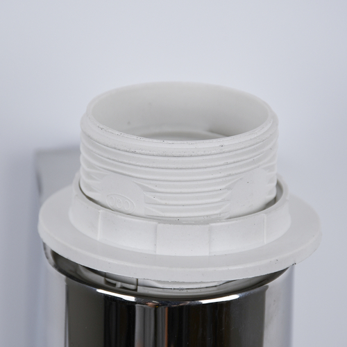 GLOBOSTAR® ELEGANT 01492 Μοντέρνο Φωτιστικό Τοίχου - Απλίκα Ξενοδοχείου Reading Light με Ντουί 1 x E27 LED 3W 360lm 36° AC 220-240V IP20 Θερμό Λευκό 2700K - Bridgelux COB Chip - Χρώμιο & Μαύρο - Μ26.5 x Π15 x Υ43cm - 2 Χρόνια Εγγύηση