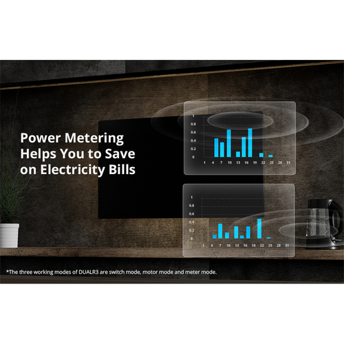 GloboStar® 80006 SONOFF DUALR3 - Wi-Fi Smart Switch Two Way Dual Relay & Power Measuring - 2 Output Channel