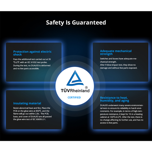 GloboStar® 80006 SONOFF DUALR3 - Wi-Fi Smart Switch Two Way Dual Relay & Power Measuring - 2 Output Channel