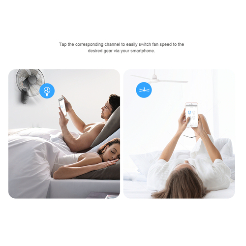 GloboStar® 80010 SONOFF 4CHR3 - Wi-Fi Smart Switch DIY Four Way 4 Gang - 4 Output Channel