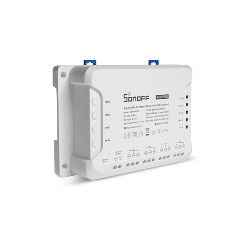 GloboStar® 80011 SONOFF 4CHPROR3 - Wi-Fi Smart Switch DIY Four Way 4 Gang & RF Control - 4 Output Channel