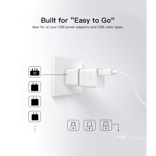 GloboStar® 80014 SONOFF MICRO-R2 - Wi-Fi Smart Switch 5V USB Smart Adaptor