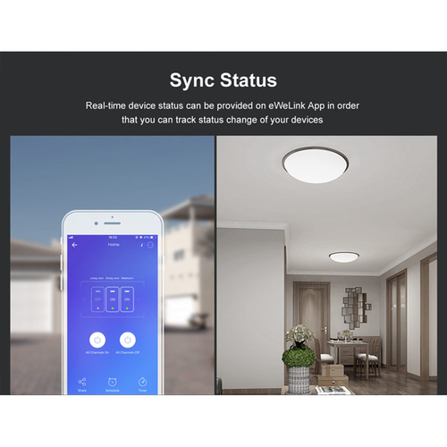 GloboStar® 80018 SONOFF T3EU1C-TX-EU-R2 - Wi-Fi Smart Wall Touch Button Switch 1 Way TX GR Series