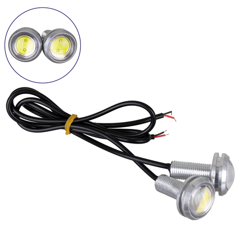 GLOBOSTAR® PLATELIGHT 81633 Φως Πινακίδας & DRL LED 3W/6W 270lm/540lm 120° DC 12V Αδιάβροχο IP65 Ψυχρό Λευκό 6000K - Μαύρο - Μ2.2 x Π3.3 x Υ2.2cm / Q0.5cm - Πακέτο 2 Τεμαχίων - 1 Χρόνο Εγγύηση