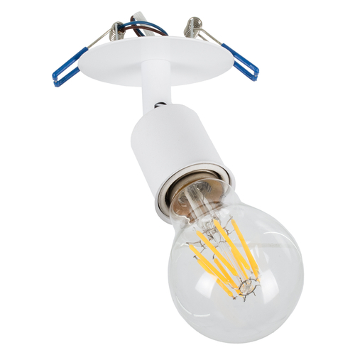 GLOBOSTAR® SARA 00848 Χωνευτό Φωτιστικό Οροφής με Ντουί 1 x E27 AC 220-240V IP20 - Λευκό - Μ8 x Π8 x Υ8.5cm / Q7cm