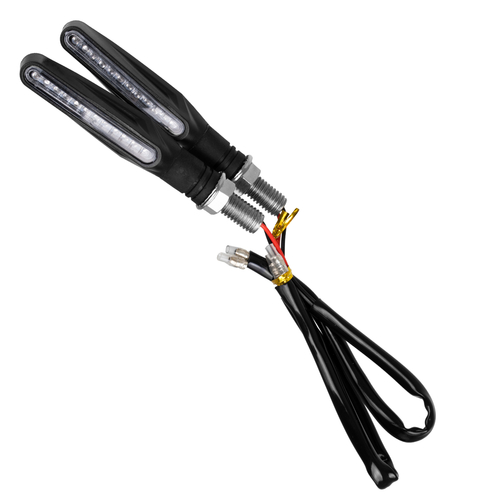 GLOBOSTAR® TURNLIGHT 81753 Φλας Μοτοσυκλέτας LED 2.5W/5W 150lm/300lm 120° DC 12V Αδιάβροχο IP65 Πορτοκαλί - Μ11 x Π2.3 x Υ1.9cm - Πακέτο 2 Τεμαχίων - 1 Χρόνο Εγγύηση