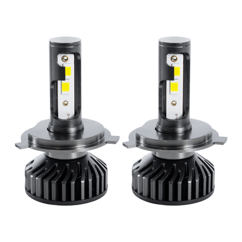 GLOBOSTAR® LEDKITF2 82022 Λάμπα H4 CANbus LED 30W/60W 3500lm/7000lm 360° DC 12-24V Αδιάβροχο IP65 Ψυχρό Λευκό 6000K - CREE COB Chip - Μ4 x Π4 x Υ7cm - Πακέτο 2 Τεμαχίων - 2 Χρόνια Εγγύηση