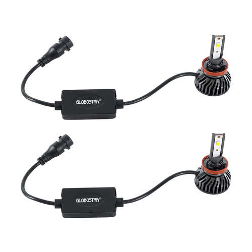 GLOBOSTAR® LEDKITF2 82027 Λάμπα H11 CANbus LED 30W/60W 3500lm/7000lm 360° DC 12-24V Αδιάβροχο IP65 Ψυχρό Λευκό 6000K - CREE COB Chip - Μ4 x Π4 x Υ6.6cm - Πακέτο 2 Τεμαχίων - 2 Χρόνια Εγγύηση