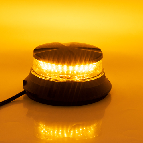 GloboStar® 85171 PRO Series Φάρος Σήμανσης Οχήματος Οδικής Βοήθείας για Αυτοκίνητα & Φορτηγά 6 Προγραμμάτων Φωτισμού STROBE LED SMD 3030 48W DC 10-30V Αδιάβροχος IP66 Πορτοκαλί