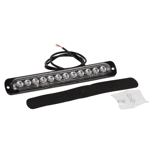 GloboStar® 85268 PRO Series Μπάρα Σήμανσης Οχήματος Αστυνομίας για Αυτοκίνητα & Φορτηγά 10 Προγραμμάτων Φωτισμού STROBE LED SMD 3030 15W DC 12-24V Αδιάβροχη IP65 Μπλε