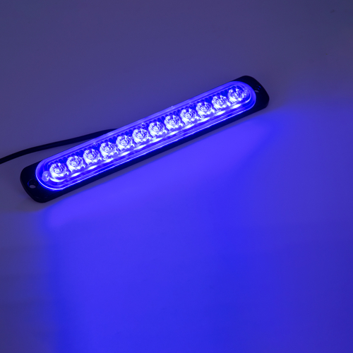 GloboStar® 85268 PRO Series Μπάρα Σήμανσης Οχήματος Αστυνομίας για Αυτοκίνητα & Φορτηγά 10 Προγραμμάτων Φωτισμού STROBE LED SMD 3030 15W DC 12-24V Αδιάβροχη IP65 Μπλε