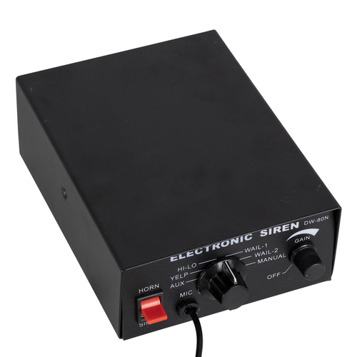 GloboStar® 85699 Τηλεβόας - Ντουντούκα - Σειρήνα - Κόρνα Αυτοκινήτου με 7 Προγράμματα Ήχητικών Εφέ Αστυνομίας - Πυροσβεστικής - Security με Μικρόφωνο - 200W 300db DC 12V Αδιάβροχο IP65