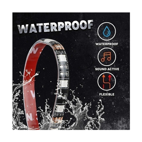 GLOBOSTAR® UNDERBODY 81841 Κιτ Διακοσμητικού Φωτισμού Αυτοκινήτου με IR Ασύρματο Χειριστήριο LED 72W 4320lm 120° DC 12V Αδιάβροχο IP65 Πολύχρωμο RGB - 2 Τεμάχια x Μ90 x Π1.3 x Υ1.3cm & 2 Τεμάχια x Μ120 x Π1.3 x Υ1.3cm - Πακέτο 4 Τεμαχίων - 1 Χρόνο Εγγύηση