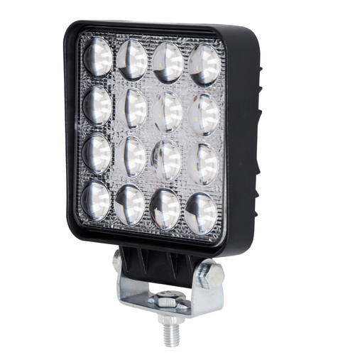GLOBOSTAR® WORKPRO 85408 Προβολάκι LED 48W 4800lm 45° DC 10-30V Αδιάβροχο IP65 Ψυχρό Λευκό 6000K - CREE XBD 7D Chip - Μ10.8 x Π3.2 x Υ12.8cm - 2 Χρόνια Εγγύηση